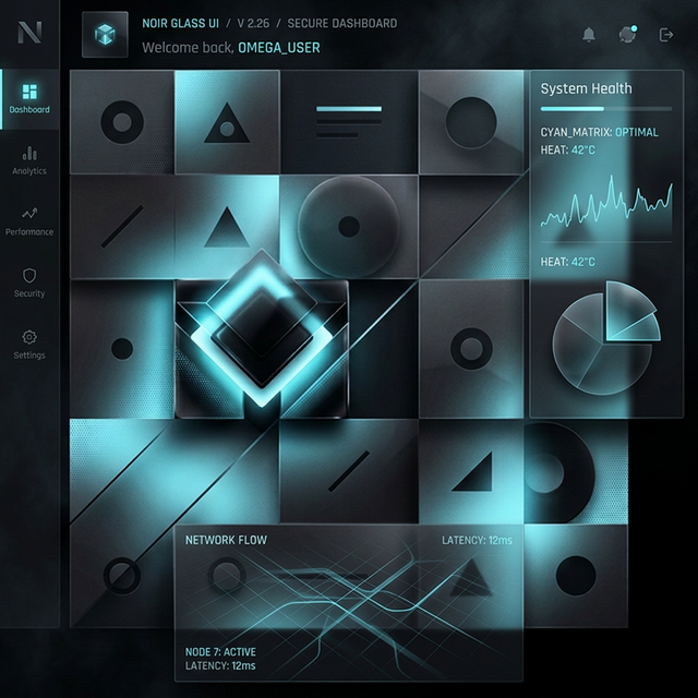 Noir Glass Dashboard